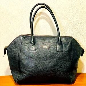FURLA BLACK EXTRA LARGE DUFFLE BAG